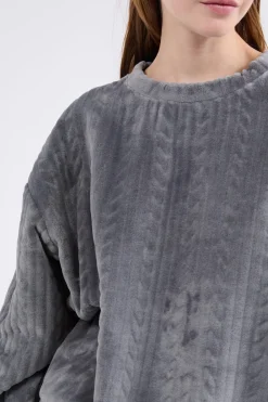Online ETAM Sudadera de pijama con efecto terciopelo ANTRACITA