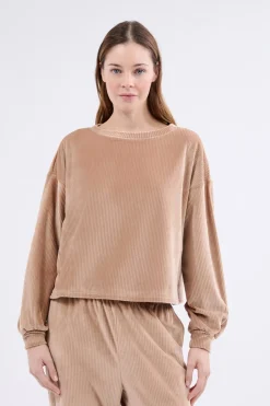 Clearance ETAM Sudadera de pijama de terciopelo TOPO