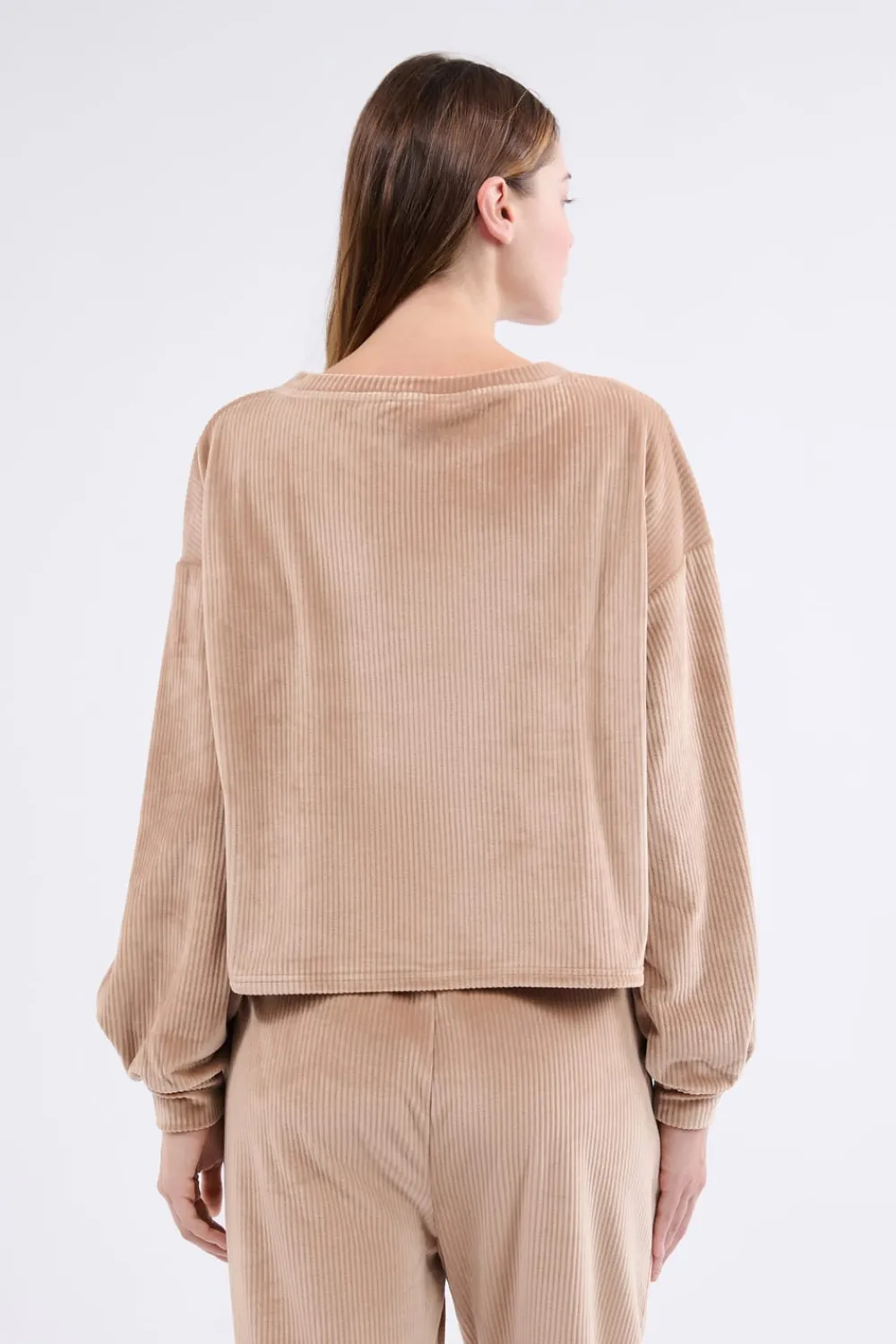 Clearance ETAM Sudadera de pijama de terciopelo TOPO