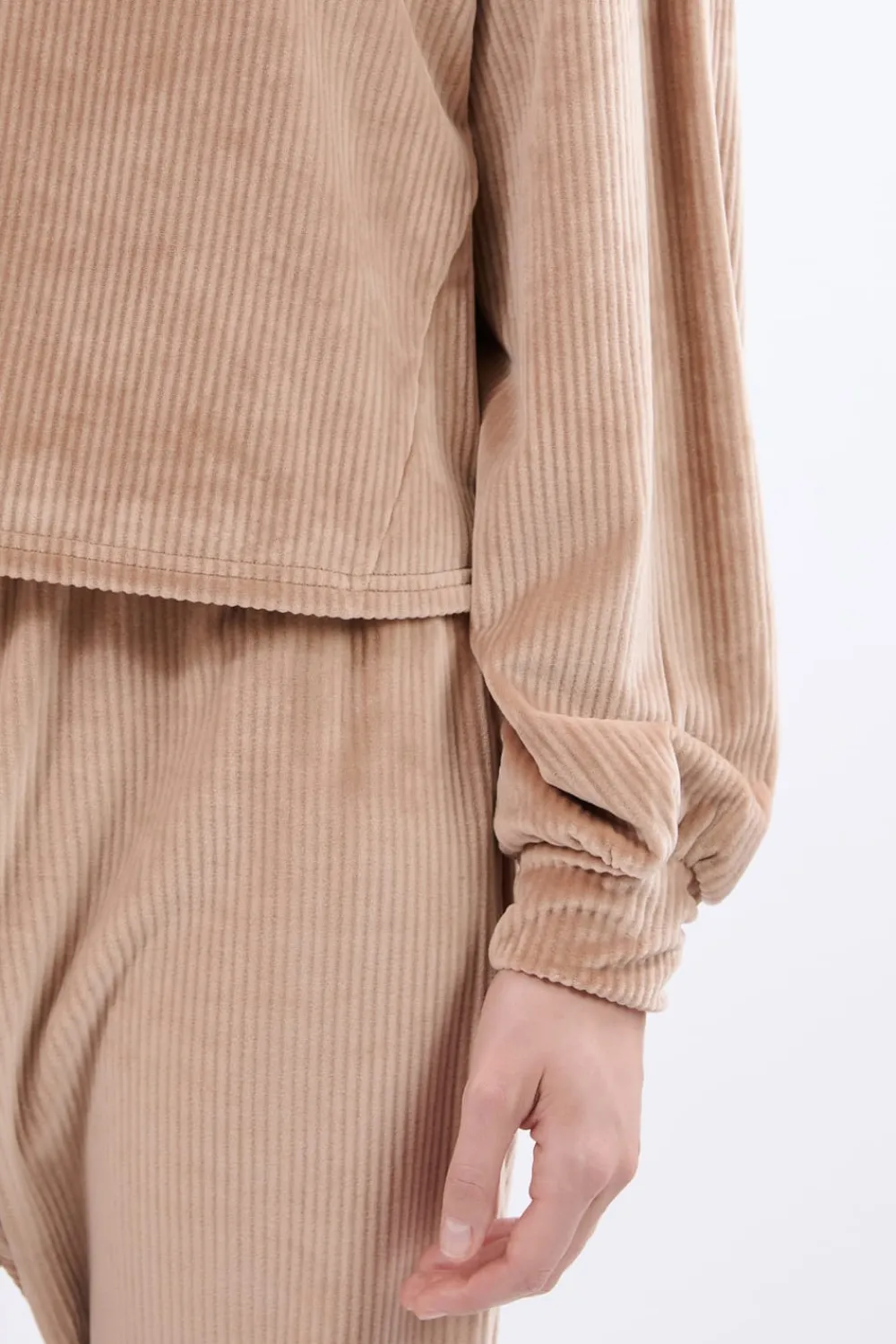 Clearance ETAM Sudadera de pijama de terciopelo TOPO