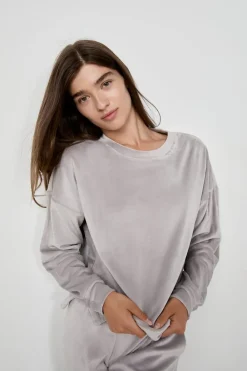 Online ETAM Sudadera de pijama de terciopelo GRIS