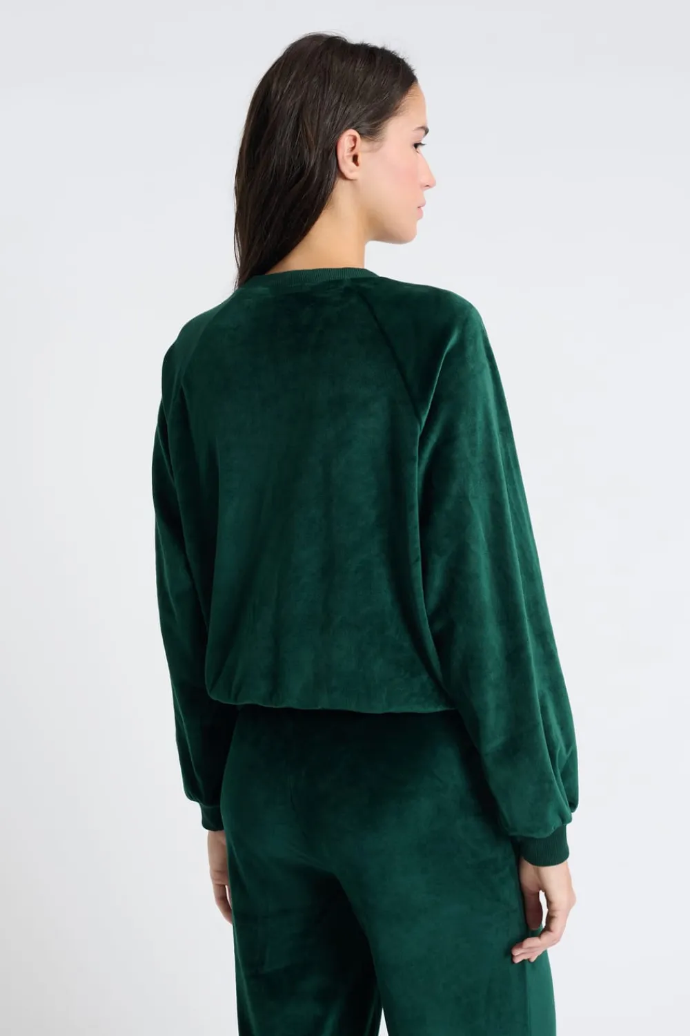 New ETAM Sudadera de pijama de terciopelo VERDE OSCURO