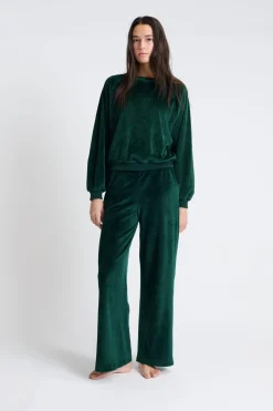 New ETAM Sudadera de pijama de terciopelo VERDE OSCURO