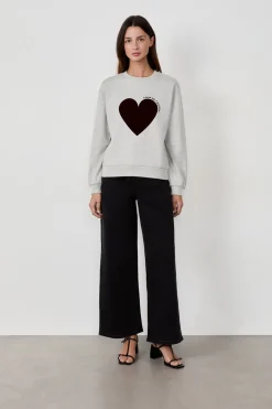Outlet ETAM Sudadera estampada corazón GRIS