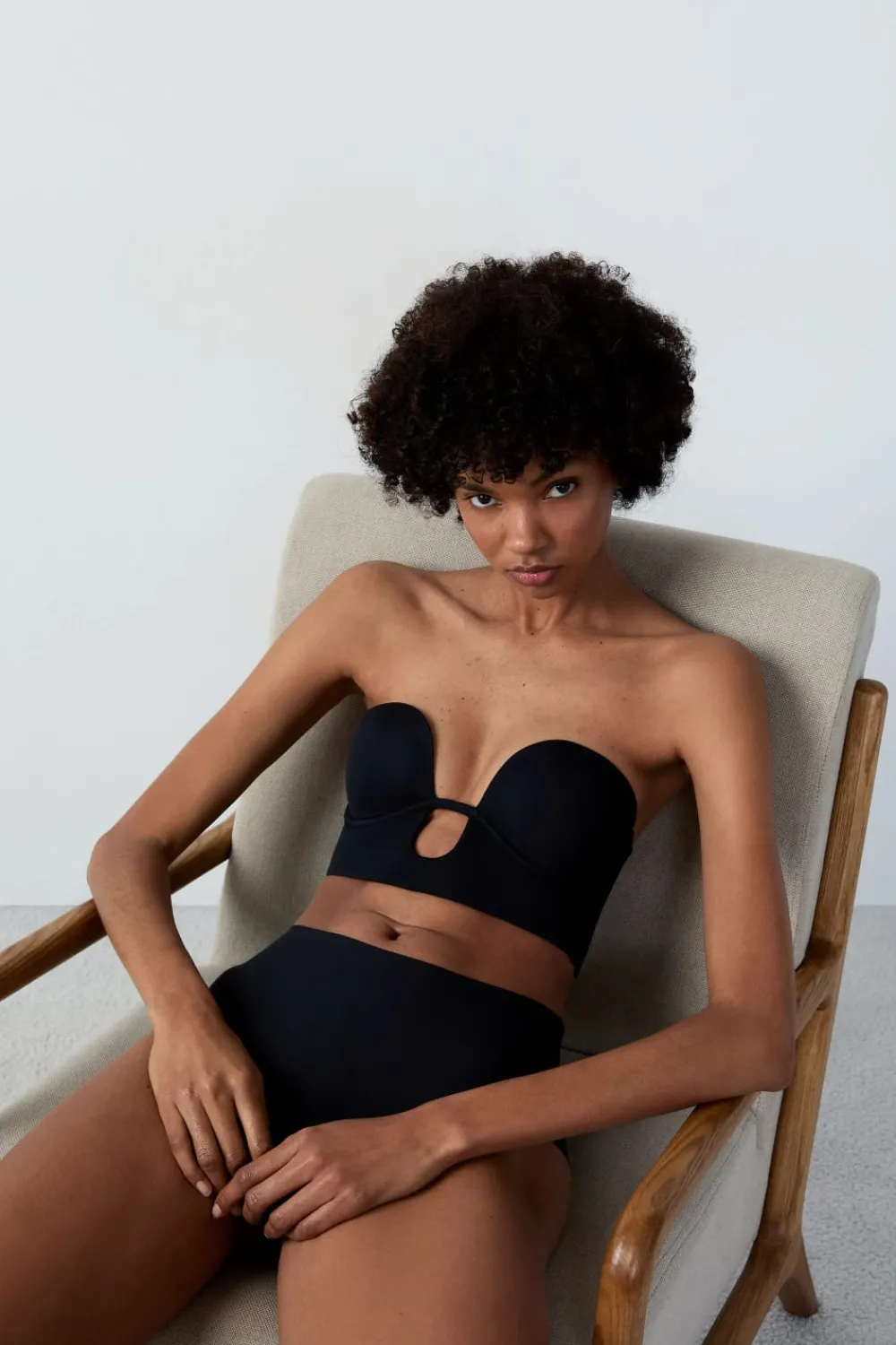 ETAM Sujetador - Bustier copas finas NEGRO