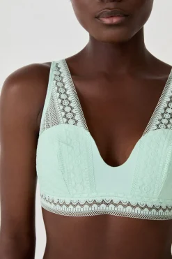 Online ETAM Sujetador foulard de encaje VERDE P&Aacute;LIDO