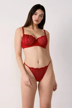 Online ETAM Sujetador Nº 9 - Balconnet con detalles de joyería ROJO
