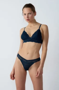Clearance ETAM Sujetador Nº 8 - Triángulo sin aros AZUL TINTA