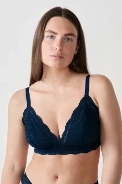 Clearance ETAM Sujetador Nº 8 - Triángulo sin aros AZUL TINTA