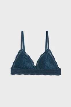 Clearance ETAM Sujetador Nº 8 - Triángulo sin aros AZUL TINTA
