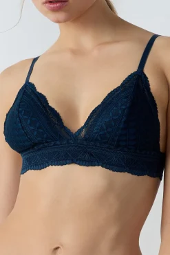 Clearance ETAM Sujetador Nº 8 - Triángulo sin aros AZUL TINTA