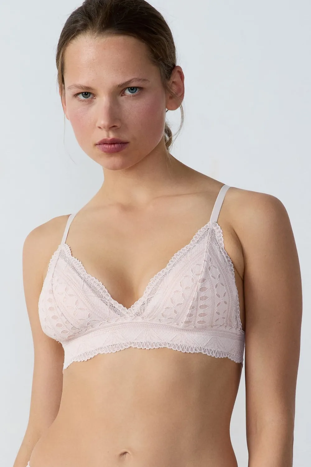 Clearance ETAM Sujetador Nº 8 - Triángulo sin aros ROSA PÁLIDO