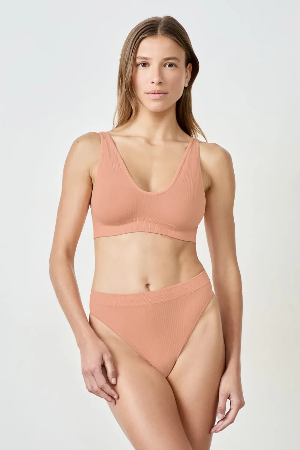 Discount ETAM Sujetador acanalado ROSA CLARO