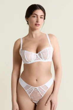 Discount ETAM Sujetador balconette de encaje BLANCO
