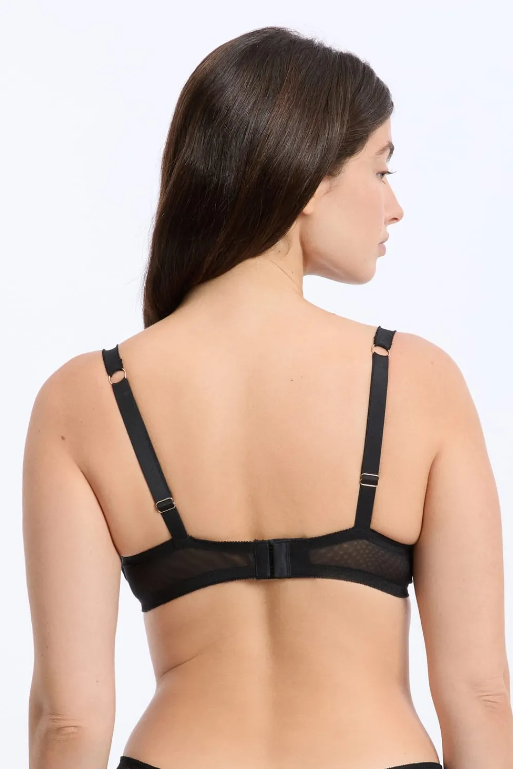 Outlet ETAM Sujetador balconnet con copas finas de tul NEGRO