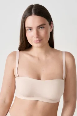 Sale ETAM Sujetador bandeau aros suaves tirantes desmontables C.BEIGE