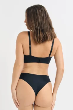 Outlet ETAM Sujetador bandeau aros suaves tirantes desmontables NEGRO