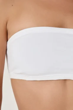 Discount ETAM Sujetador bandeau con aros de algodón orgánico elástico BLANCO