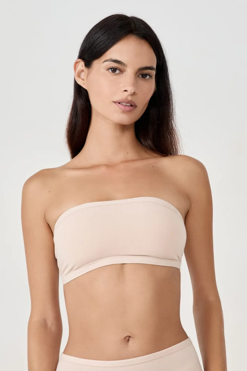 Outlet ETAM Sujetador bandeau con aros de algodón orgánico elástico PIEL