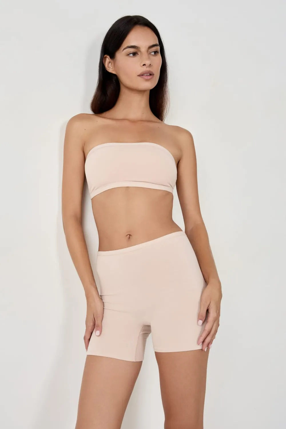 Outlet ETAM Sujetador bandeau con aros de algodón orgánico elástico PIEL