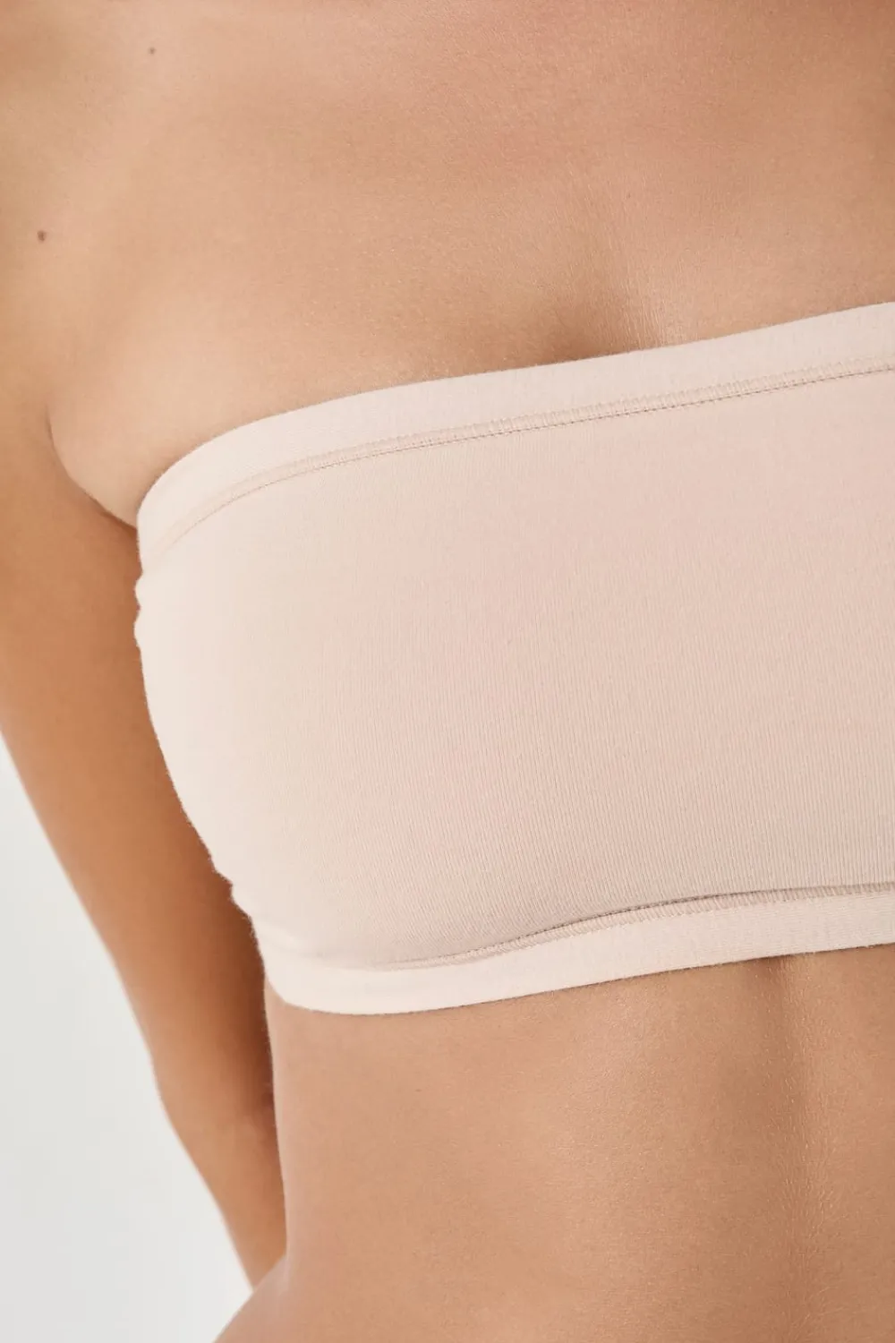 Outlet ETAM Sujetador bandeau con aros de algodón orgánico elástico PIEL