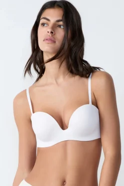 Clearance ETAM Sujetador bandeau con tirantes extraíbles, Copa A-B CRUDO