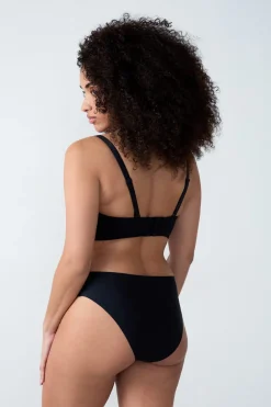 New ETAM Sujetador bandeau, copas C-E, tirantes desmontables NEGRO