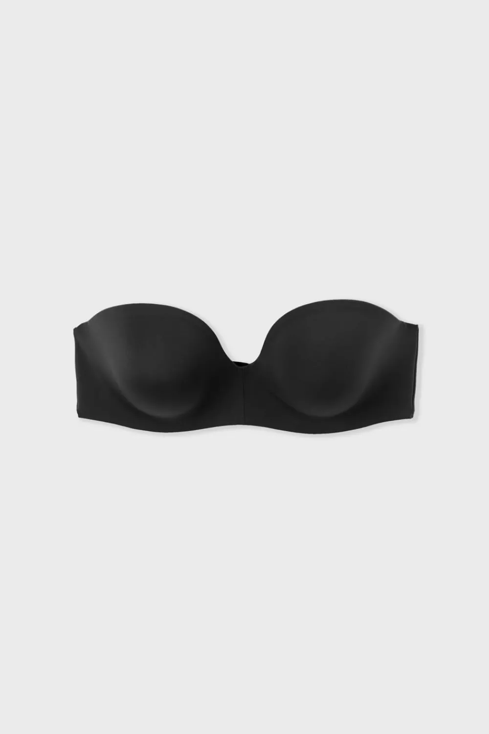 New ETAM Sujetador bandeau, copas C-E, tirantes desmontables NEGRO