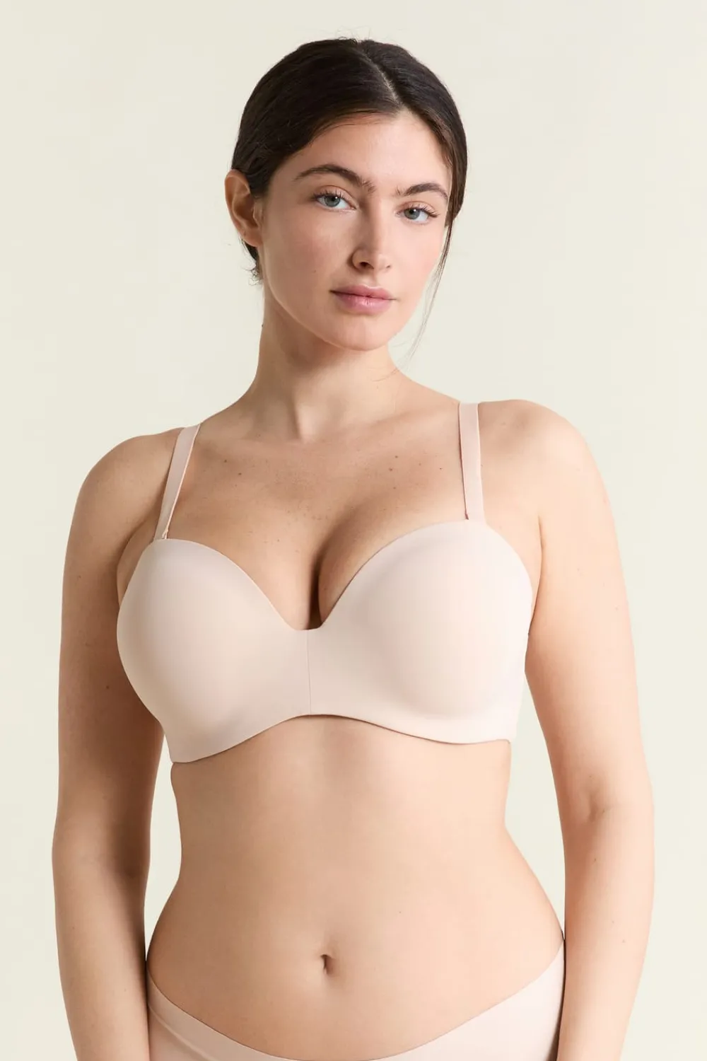 Hot ETAM Sujetador bandeau, copas C-E, tirantes desmontables BLANCO ROTO
