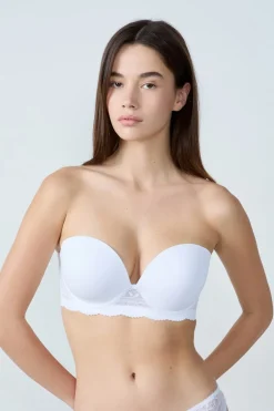 Best ETAM Sujetador bandeau de copas finas BLANCO