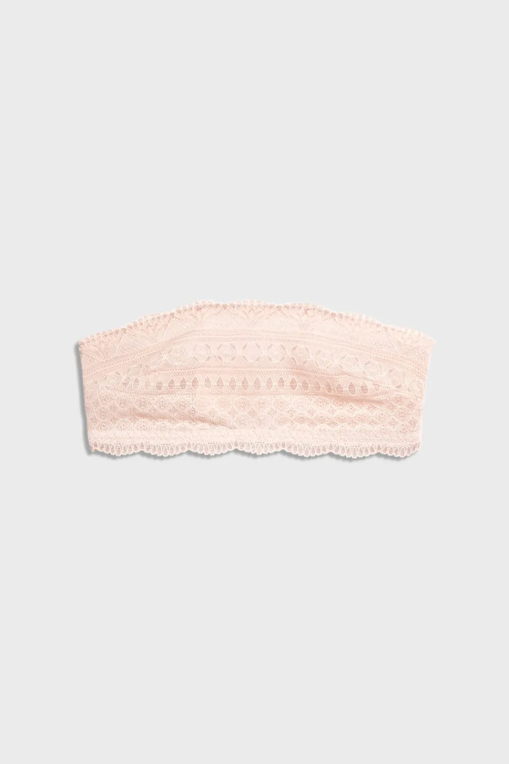 Outlet ETAM Sujetador bandeau de encaje ROSA EMPOLVADO