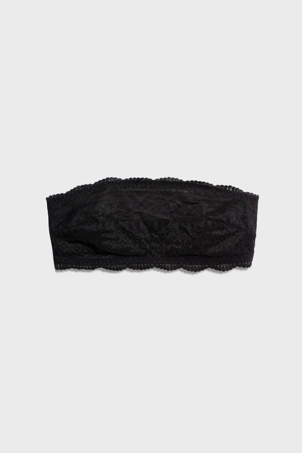 ETAM Sujetador bandeau de encaje NEGRO
