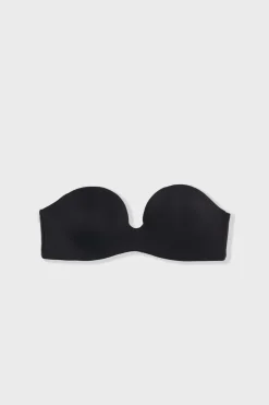 Best ETAM Sujetador bandeau de microfibra NEGRO
