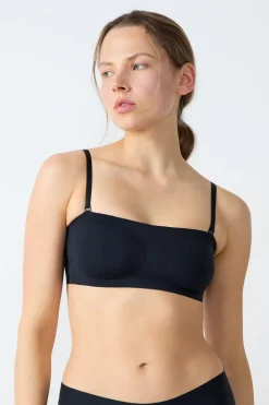 New ETAM Sujetador bandeau de microfibra con aros NEGRO