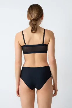 New ETAM Sujetador bandeau de microfibra con aros NEGRO