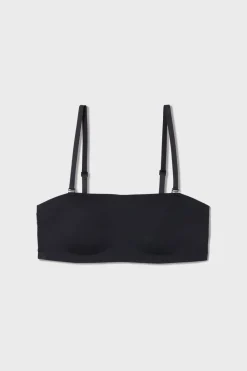 New ETAM Sujetador bandeau de microfibra con aros NEGRO