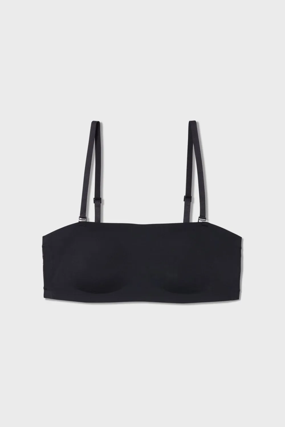 New ETAM Sujetador bandeau de microfibra con aros NEGRO