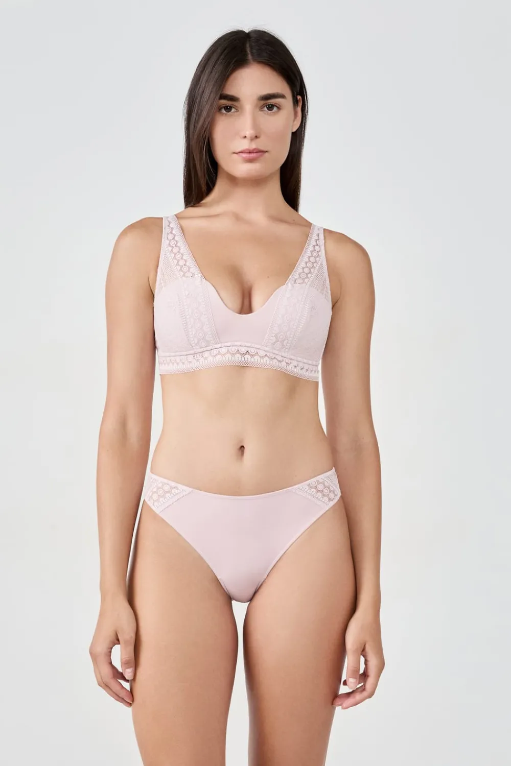 Outlet ETAM Sujetador bandeau foulard ROSA EMPOLVADO