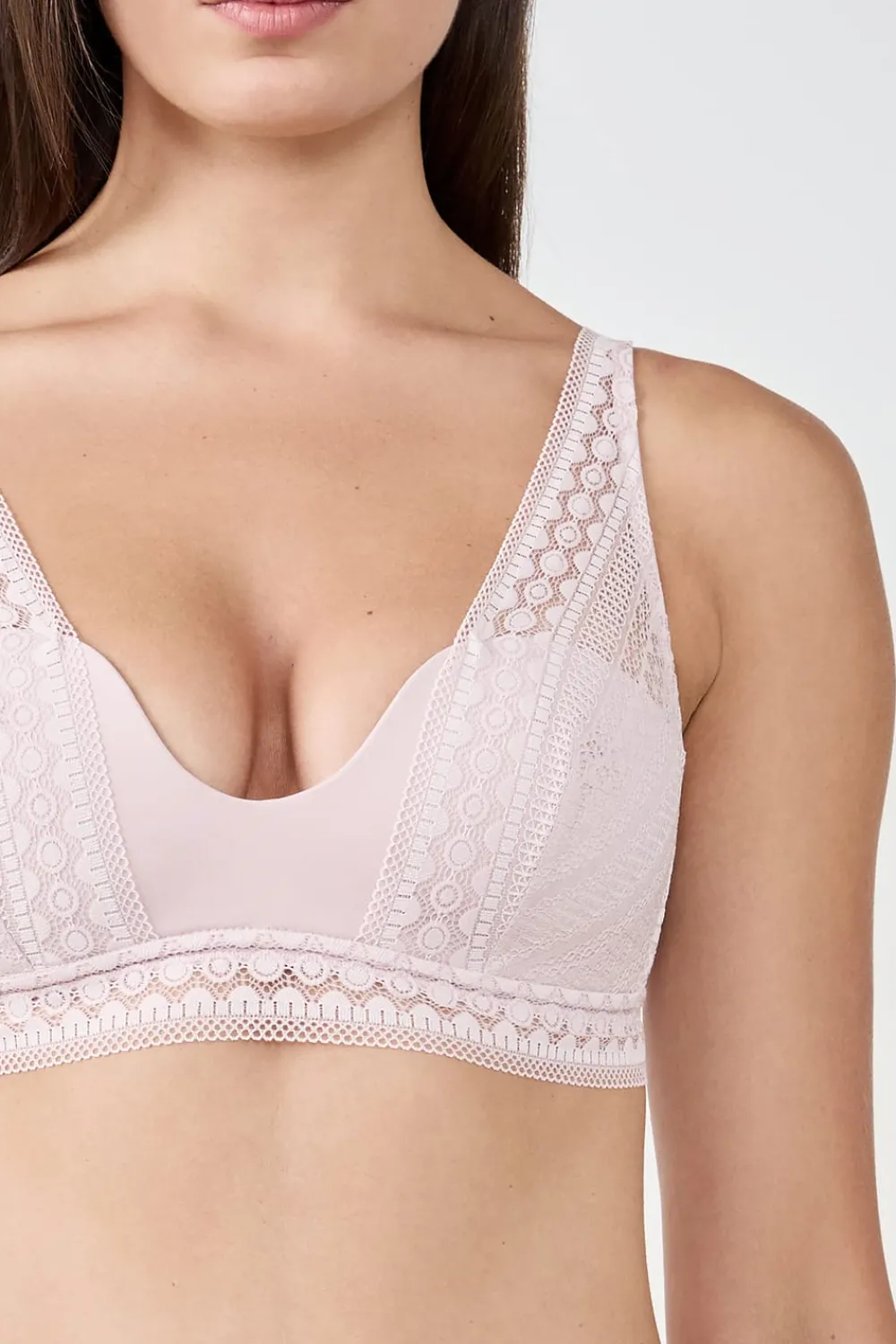 Outlet ETAM Sujetador bandeau foulard ROSA EMPOLVADO