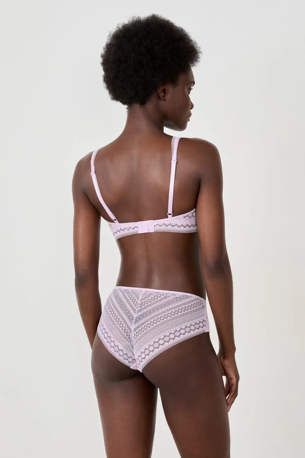 Hot ETAM Sujetador bandeau foulard de encaje LILA