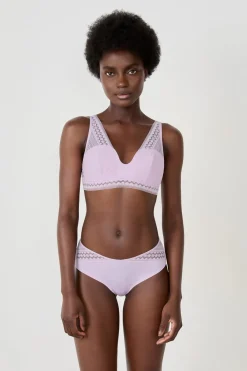 Hot ETAM Sujetador bandeau foulard de encaje LILA
