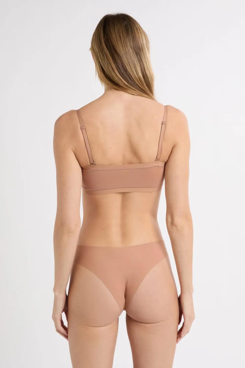 Discount ETAM Sujetador bandeu de microfibra con tirantes removibles BLUSH