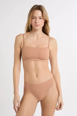 Discount ETAM Sujetador bandeu de microfibra con tirantes removibles BLUSH