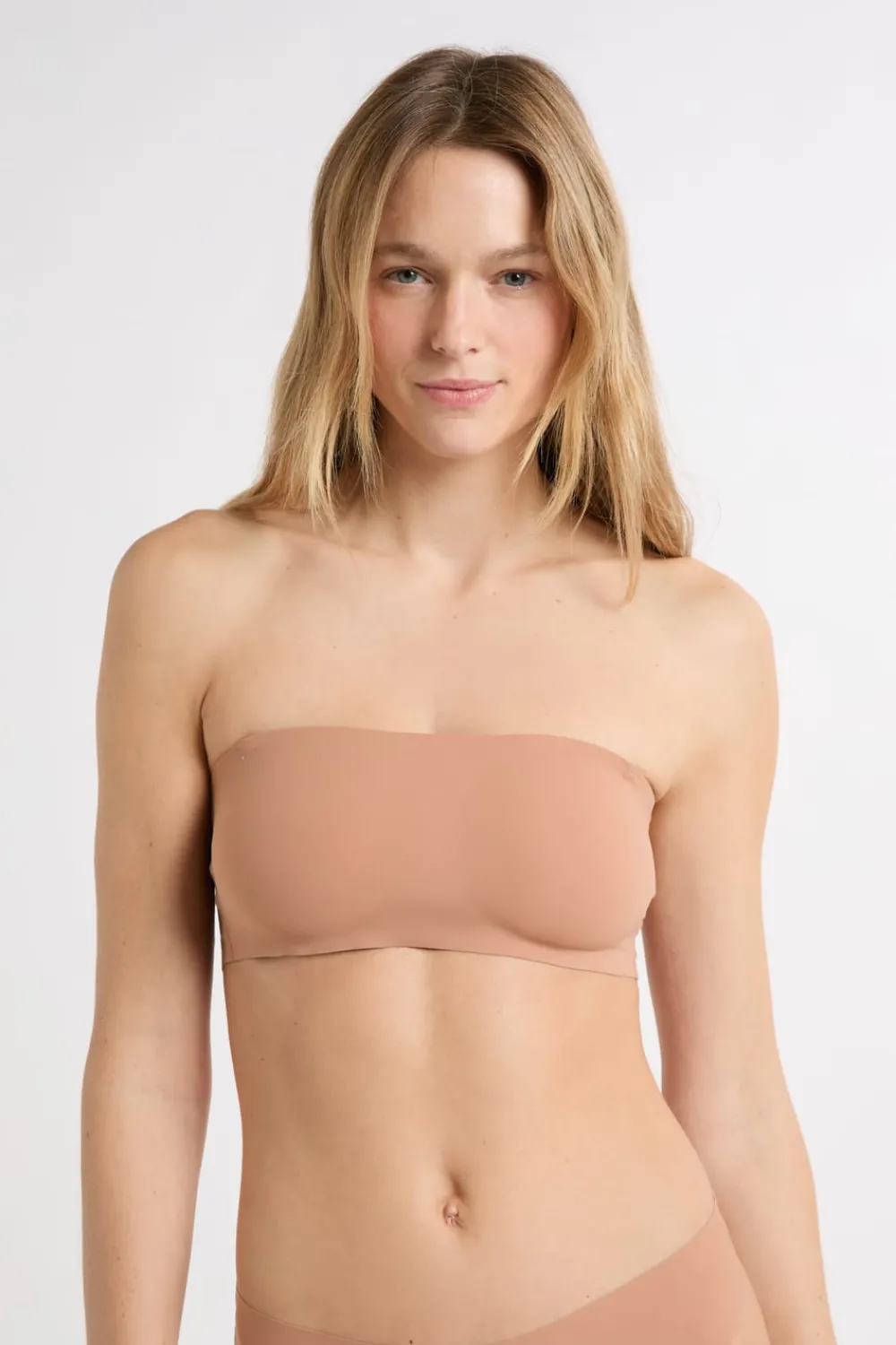 Discount ETAM Sujetador bandeu de microfibra con tirantes removibles BLUSH