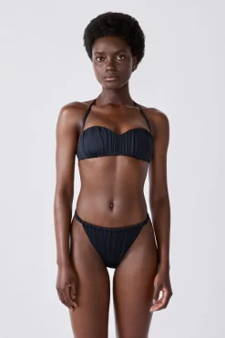 New ETAM Sujetador bikini bandeu NEGRO