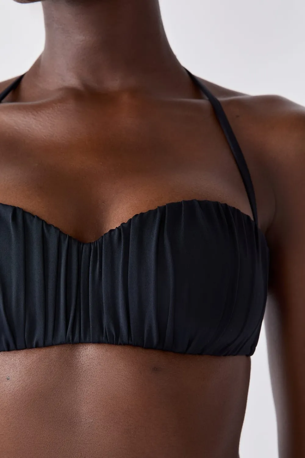 New ETAM Sujetador bikini bandeu NEGRO