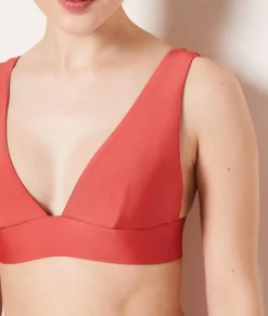 Sale ETAM Sujetador bikini triángulo satinado TERRACOTA