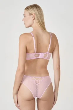 Outlet ETAM Sujetador bustier con bordado LILA