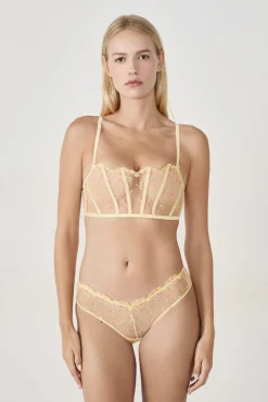 Best ETAM Sujetador bustier con bordado VAINILLA