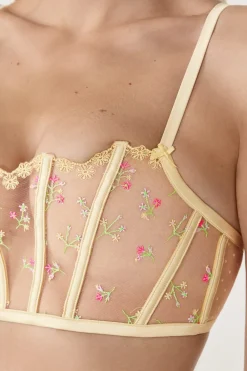 Best ETAM Sujetador bustier con bordado VAINILLA
